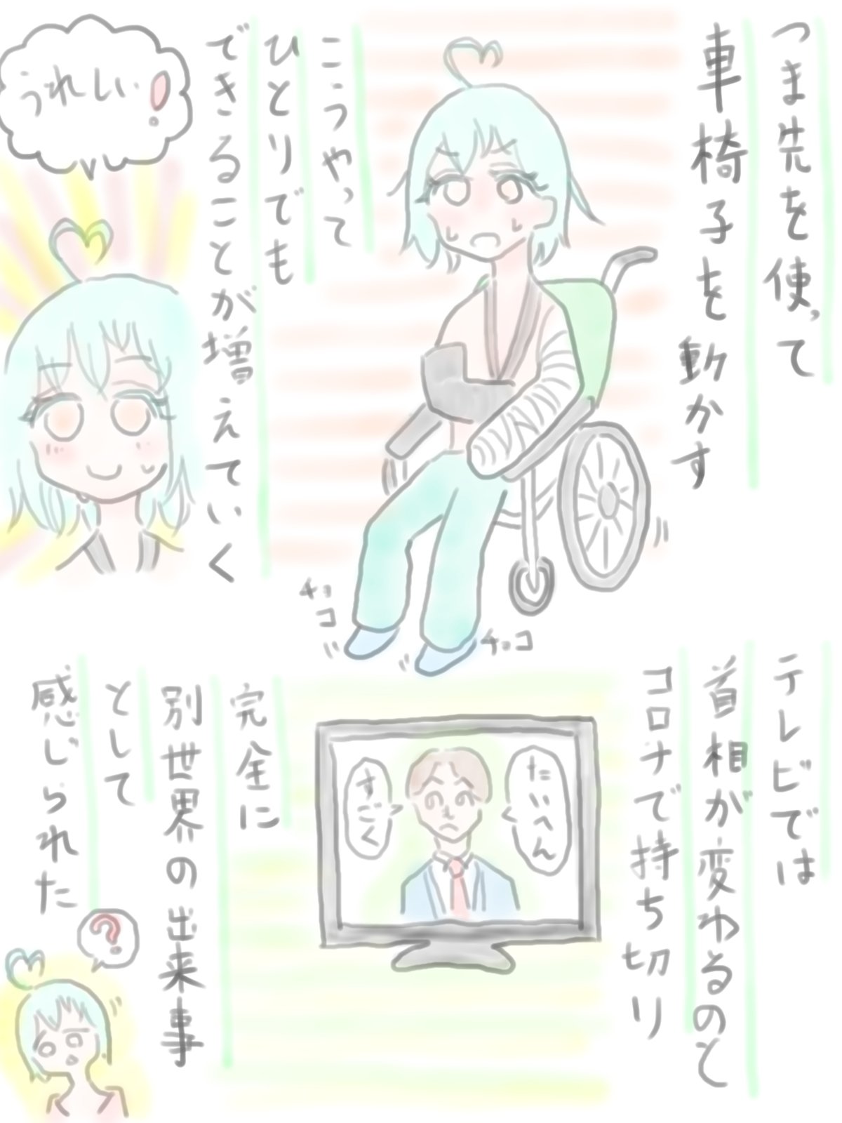 飛び降り自殺レポ漫画64つま先車椅子 栗 Note