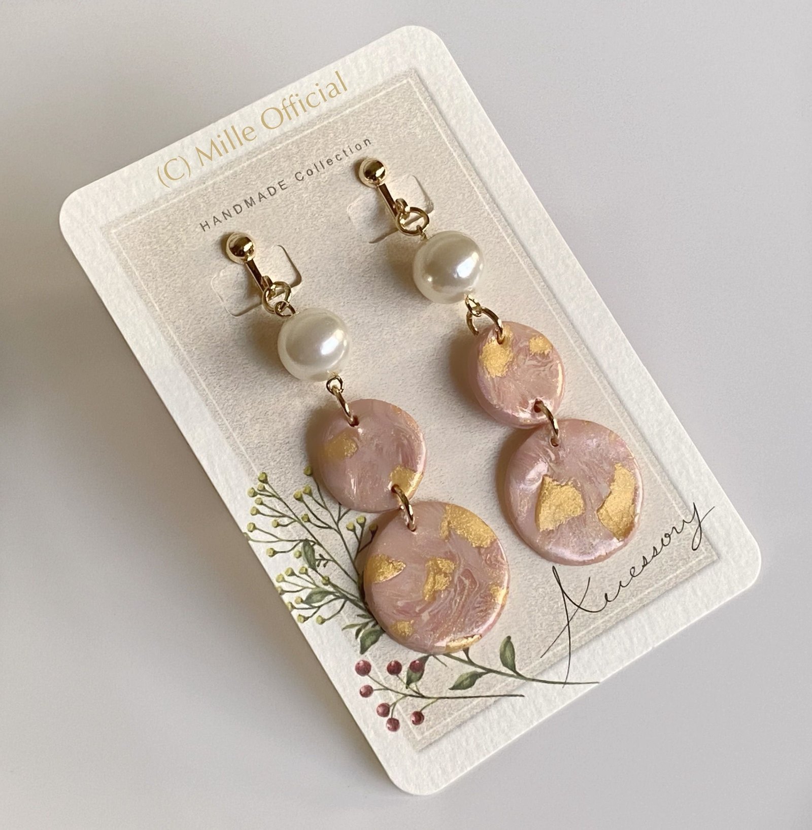 ハンドメイドアクセサリー 2 抽象的なデザインに秘められたテーマ Mille Art Studio Note