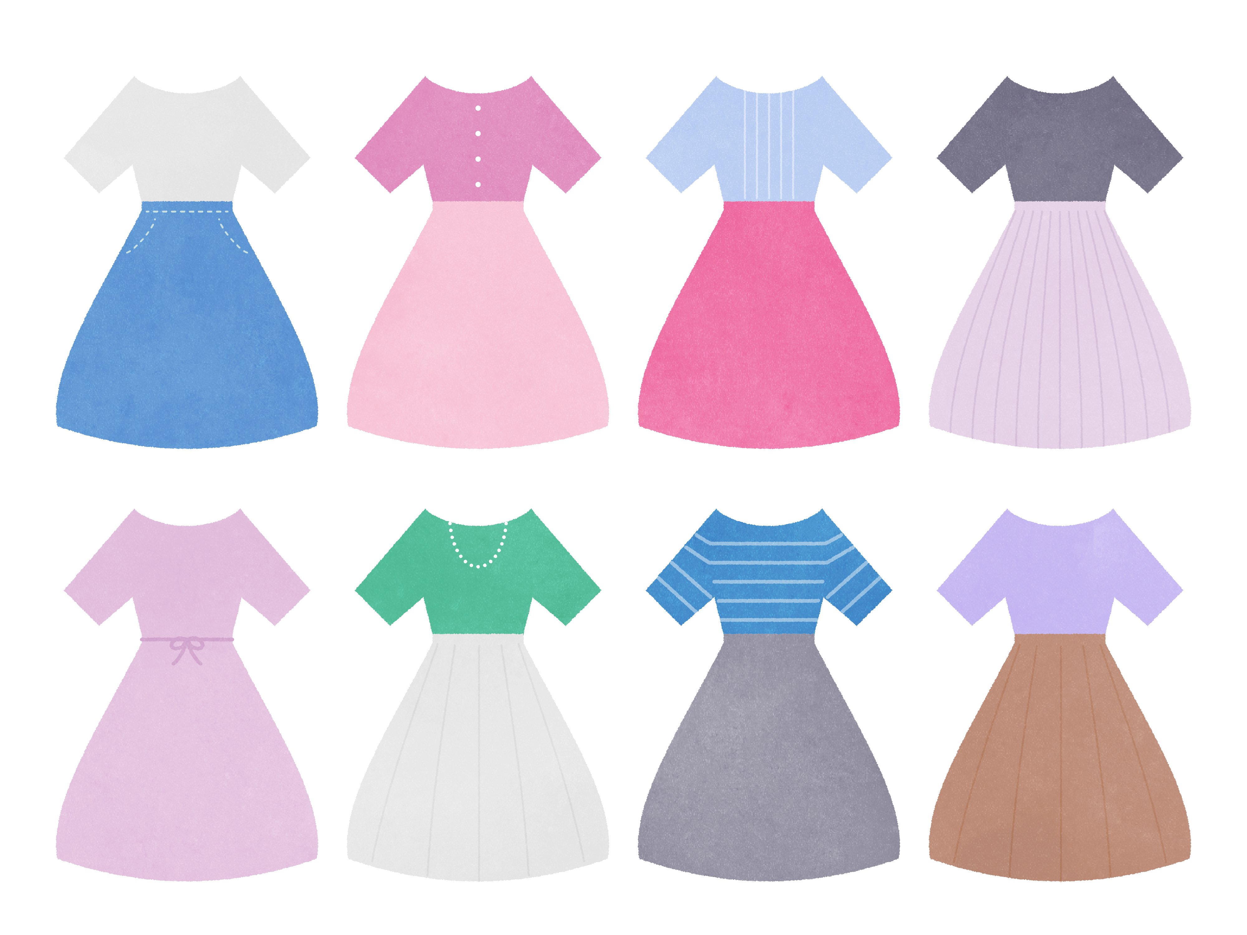 フリー素材 パーソナルカラー コーデ配色見本イラスト イメコンのデザイン わかな Note