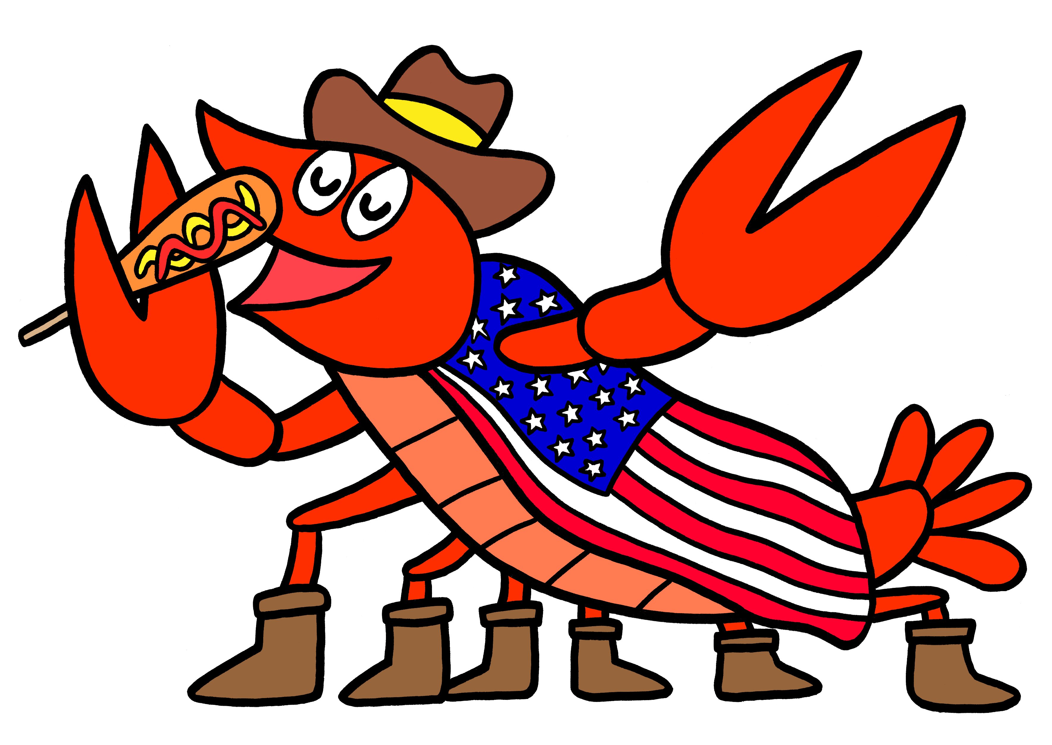 今日のイラスト211 アメリカンザリガニ 矢本マヒロ Note