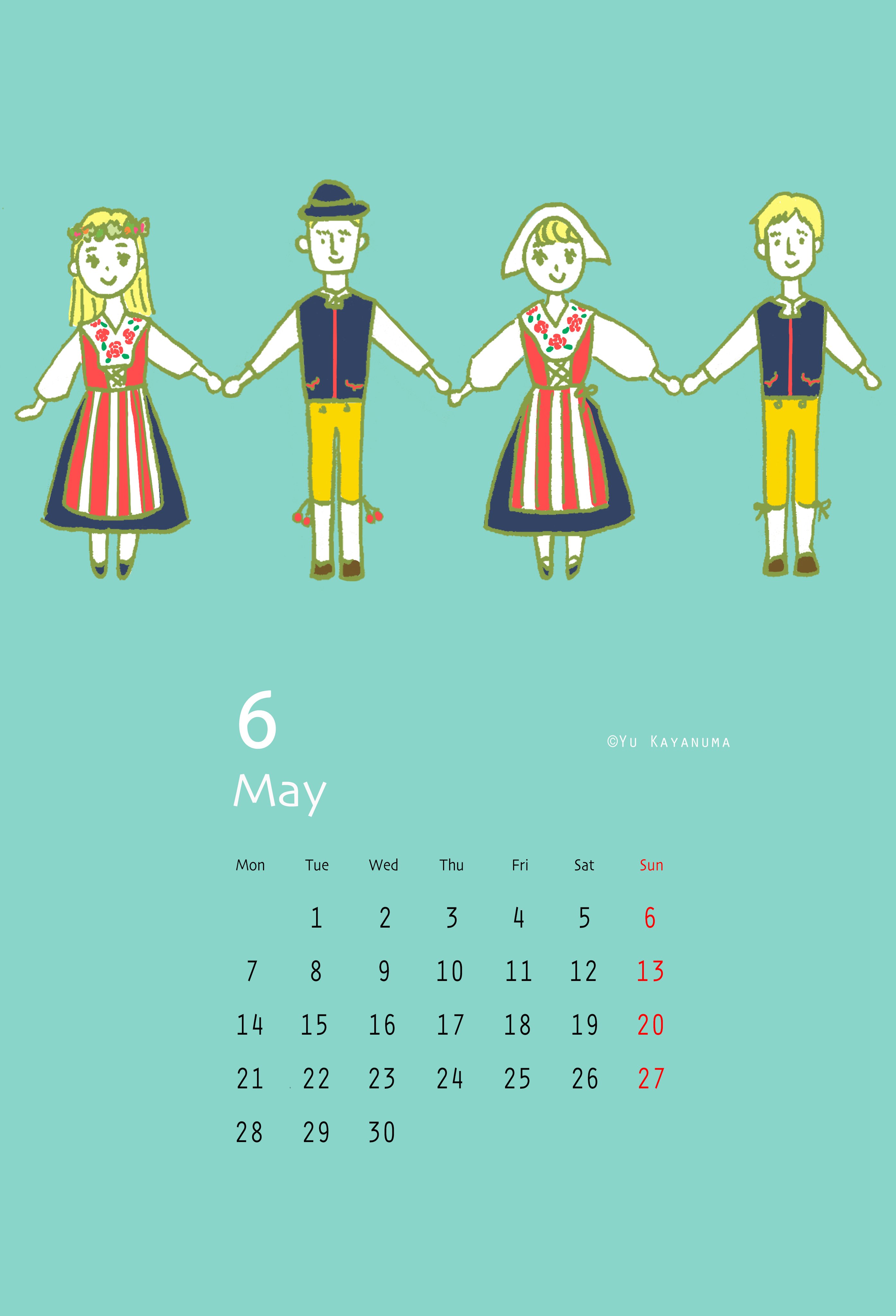 Yukayanumaイラストカレンダー21 6 かやぬま優 イラストレーター Note