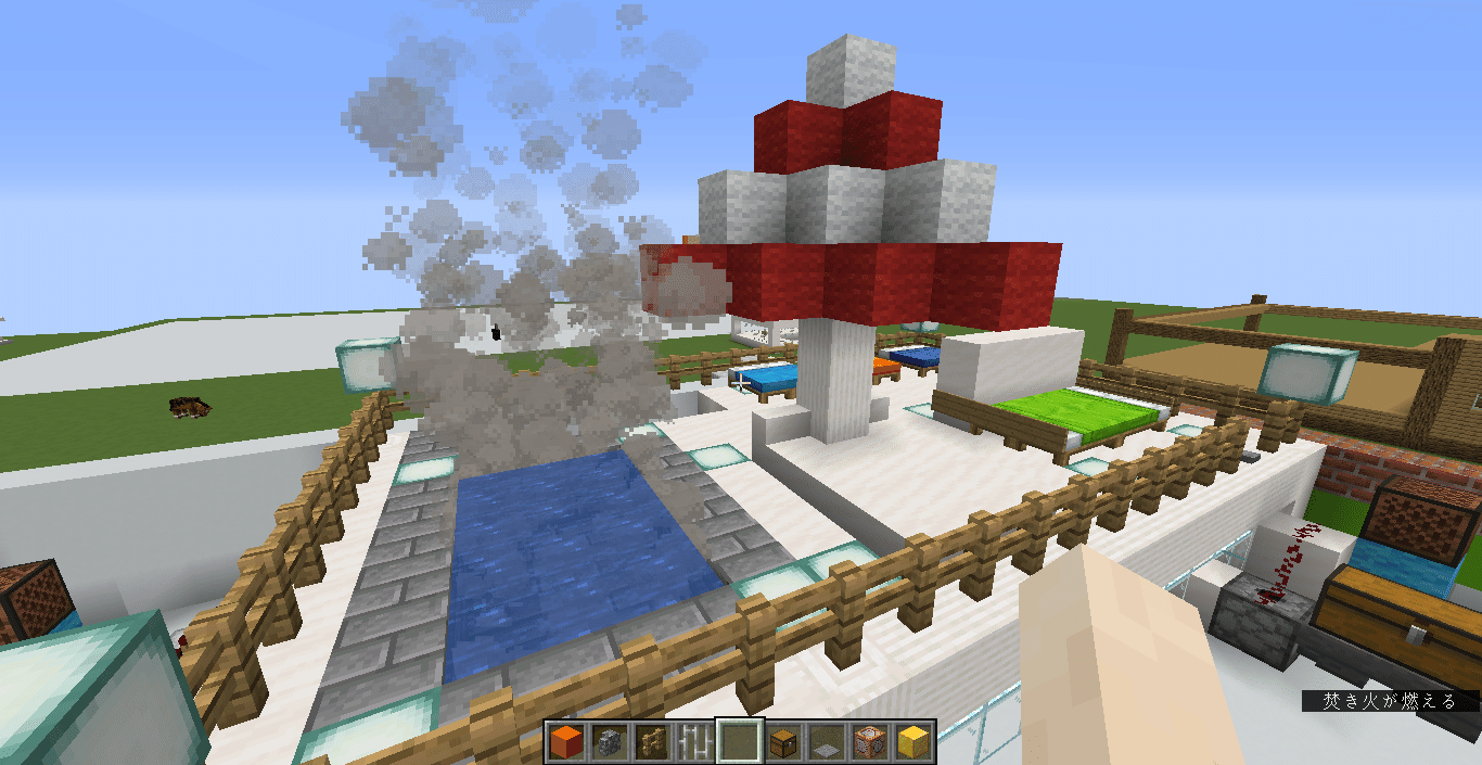 水上コテージとスターバックス ファミリーマート Yukikura Minecraft Note