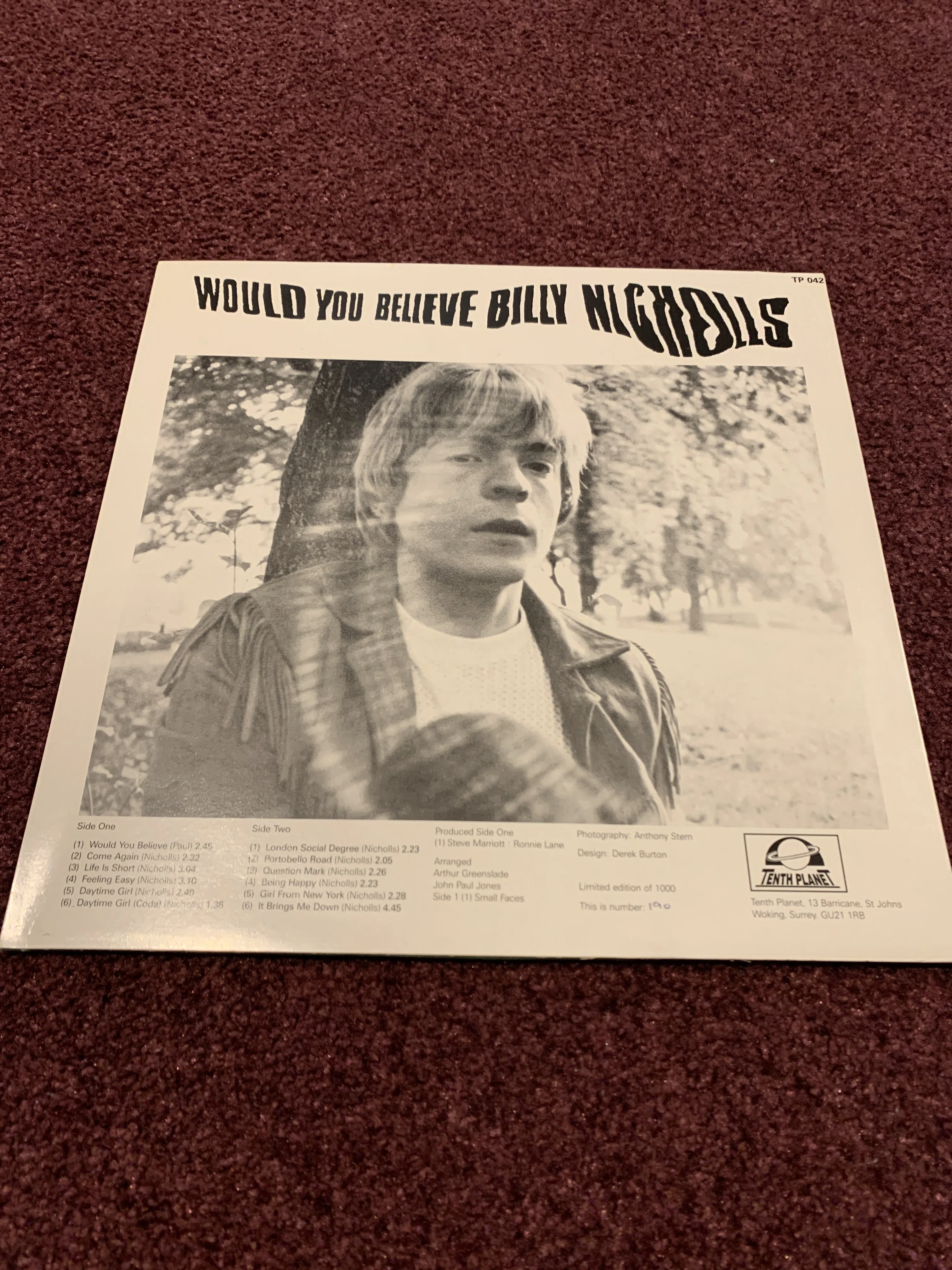 No.00121 Billy Nicholls – Would You Believe Tenth Planet TP042