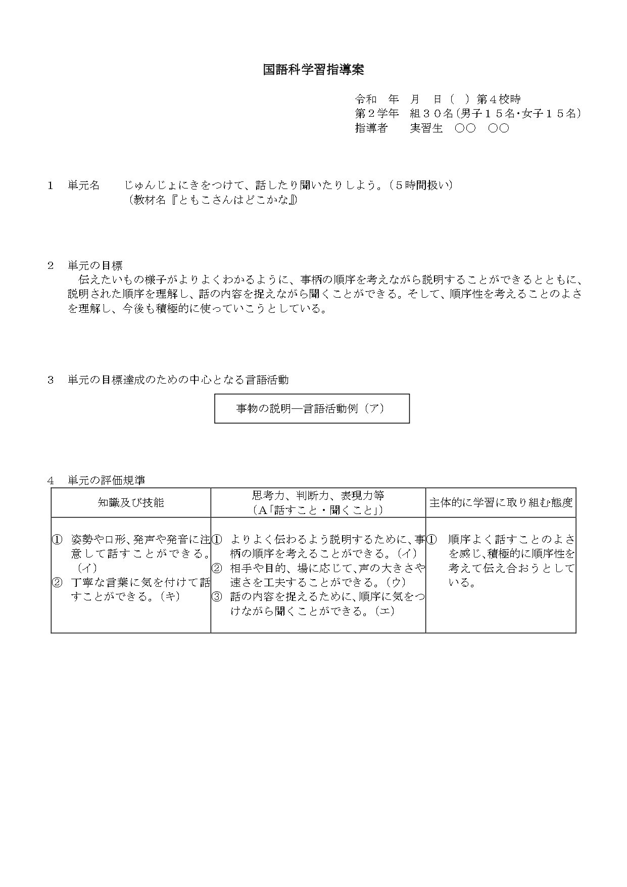 指導案の書き方マニュアル どのように書くのか 小次郎 Note