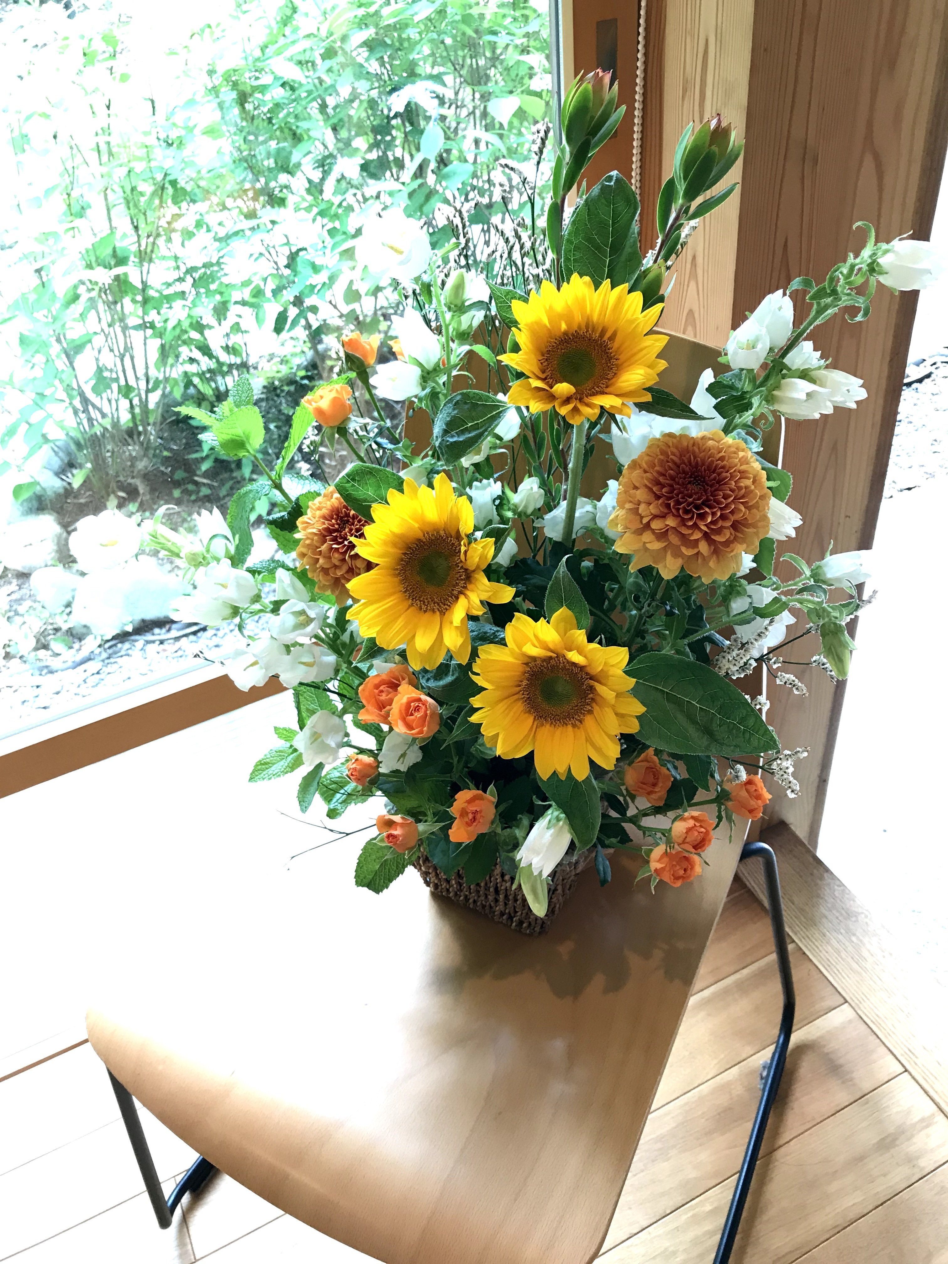 向日葵 ５月生徒さん作品 お花の教室 プチフルール鎌倉山 花オルテンシア Note