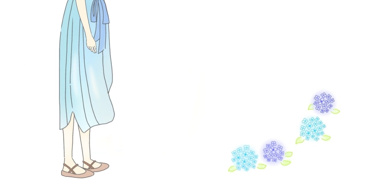 ワンピースと紫陽花 椿 Tsubaki Note