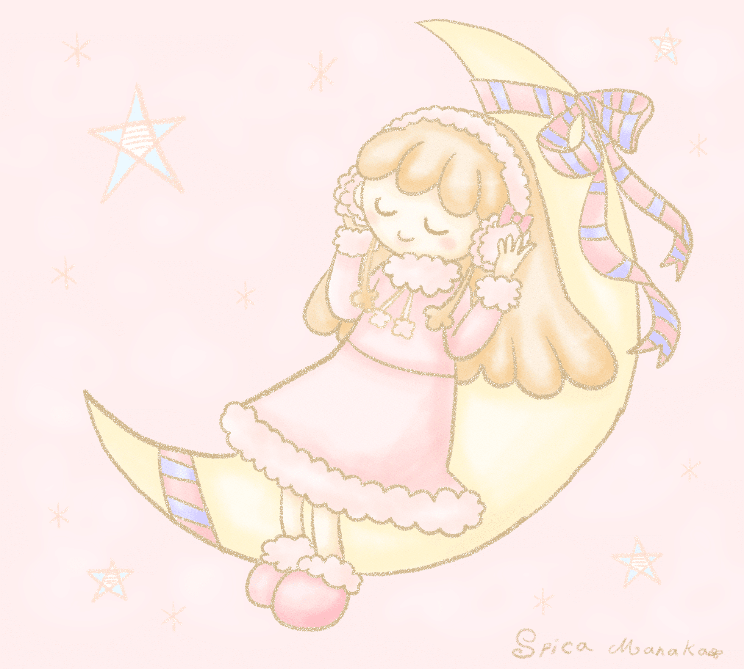 お月様もこ 癒しの創作家 愛中 スピカ Note