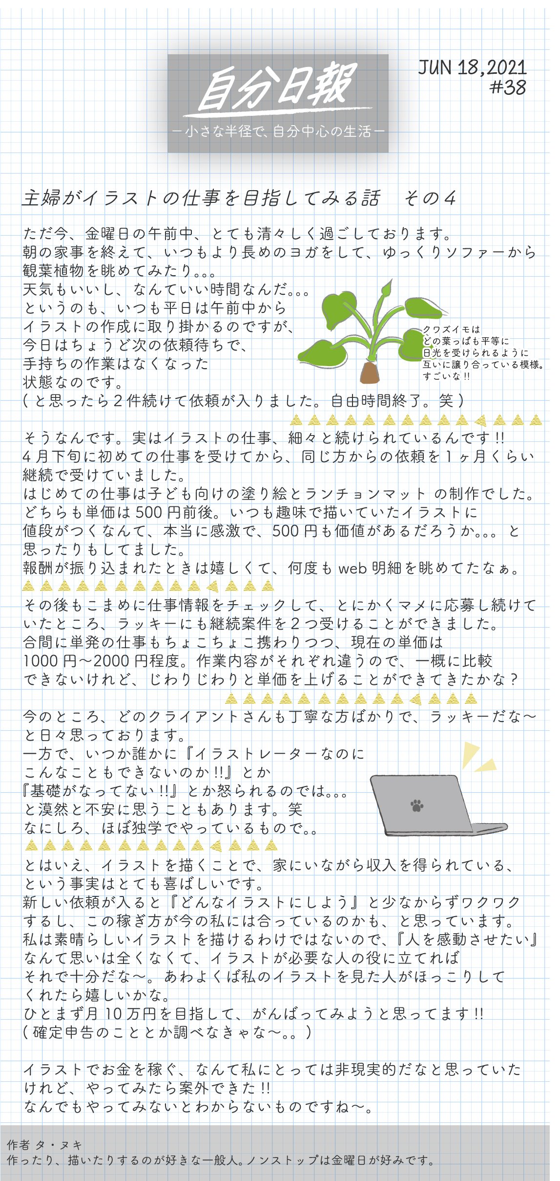 自分日報 38 主婦がイラストの仕事を目指してみる話 その４ タ ヌキ Note