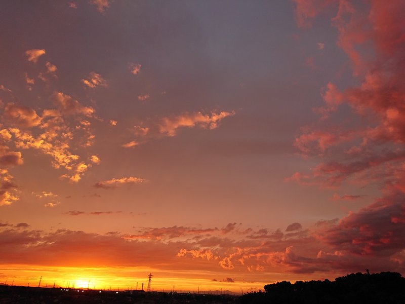 今日の夕陽 (2021/6/20)