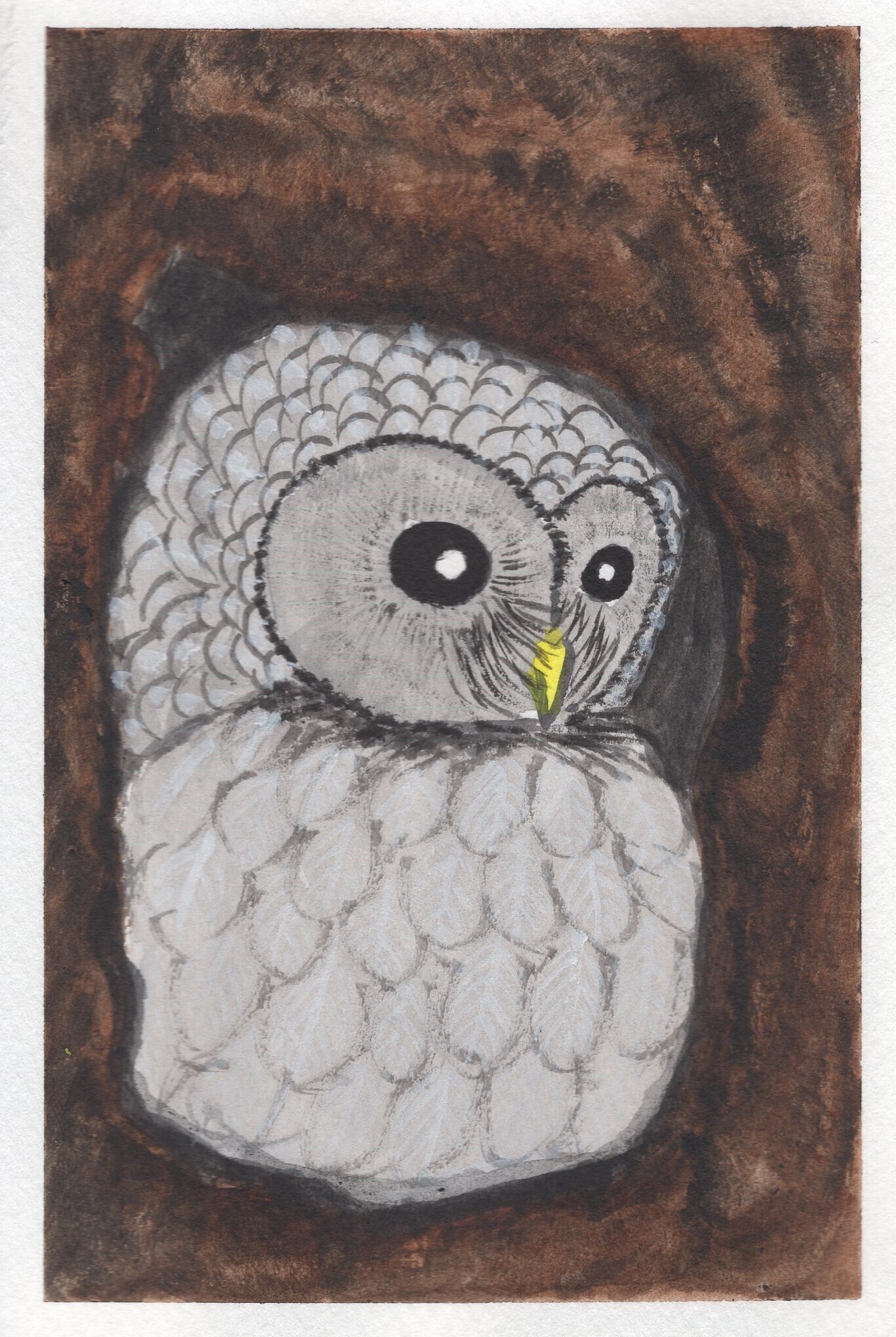 フクロウのイラスト Sui Note