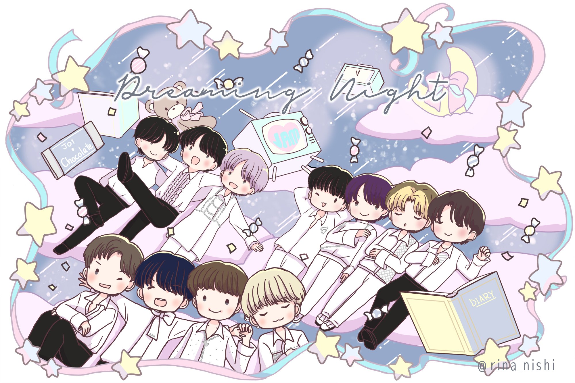 Jo1のdreaming Night 西川リナ イラスト 手帳クリエーター Note Jo1のdreaming Night 西川リナ イラスト 手帳クリエーター Note