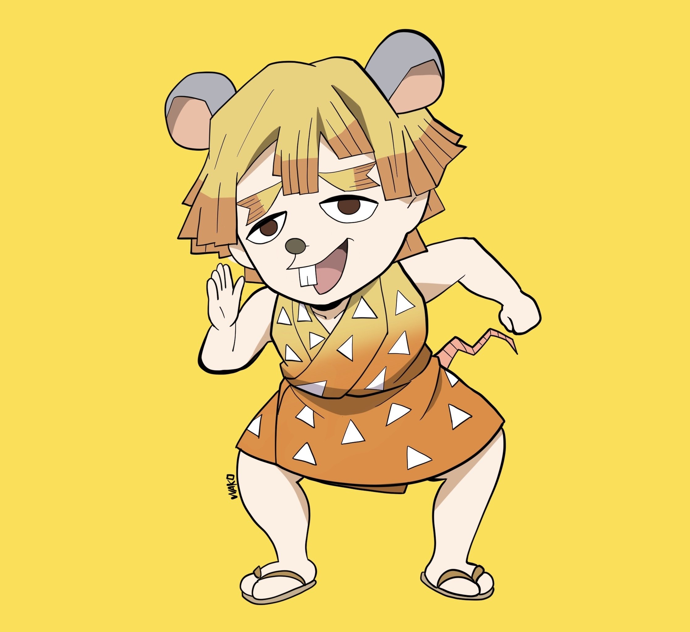 伊之助の子分となった我妻善逸を描いてみた Wako 絵を描く ガジェットが大好きな人 Note