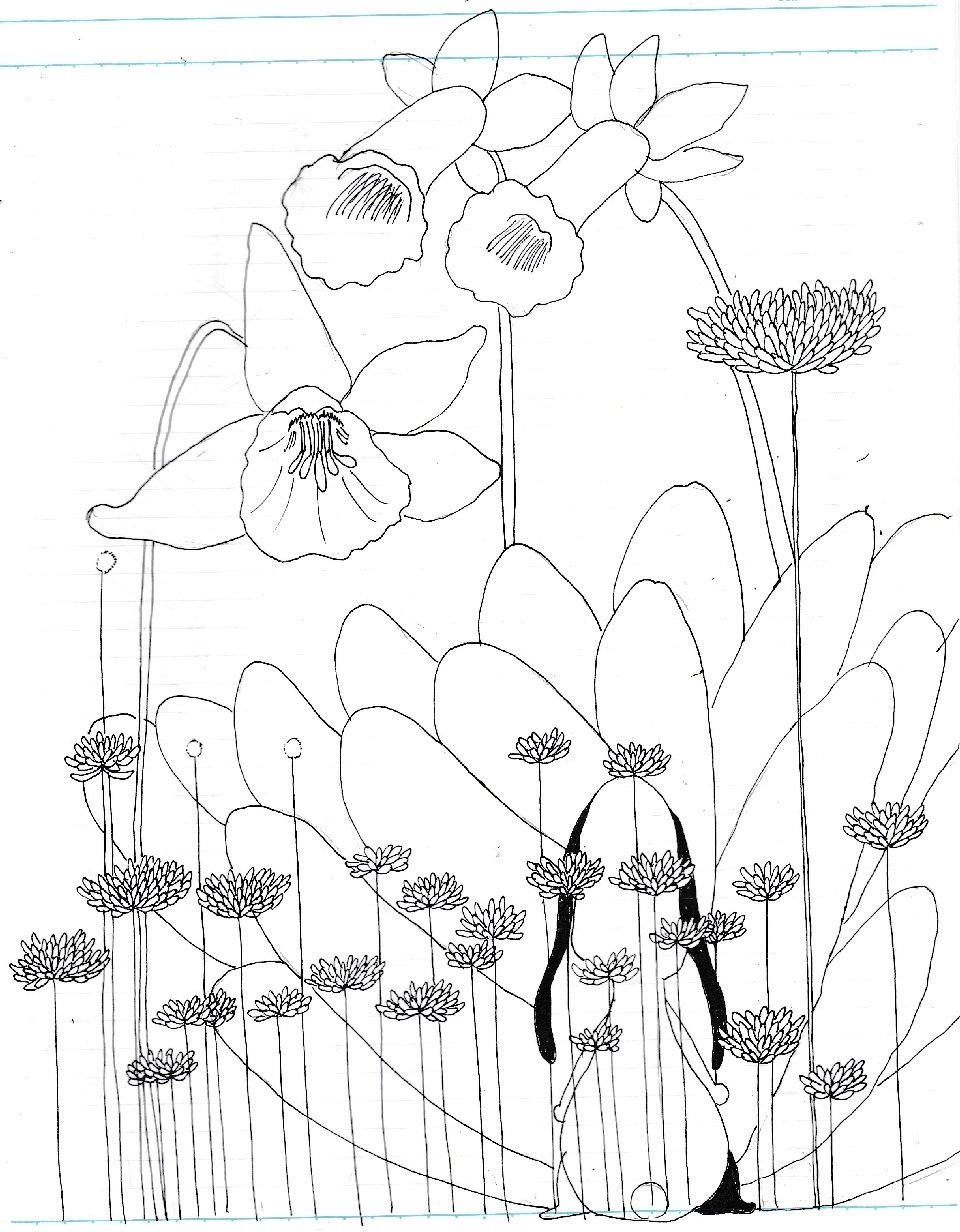 おおきな花 イラスト 犬のしっぽヤモリの手 Note