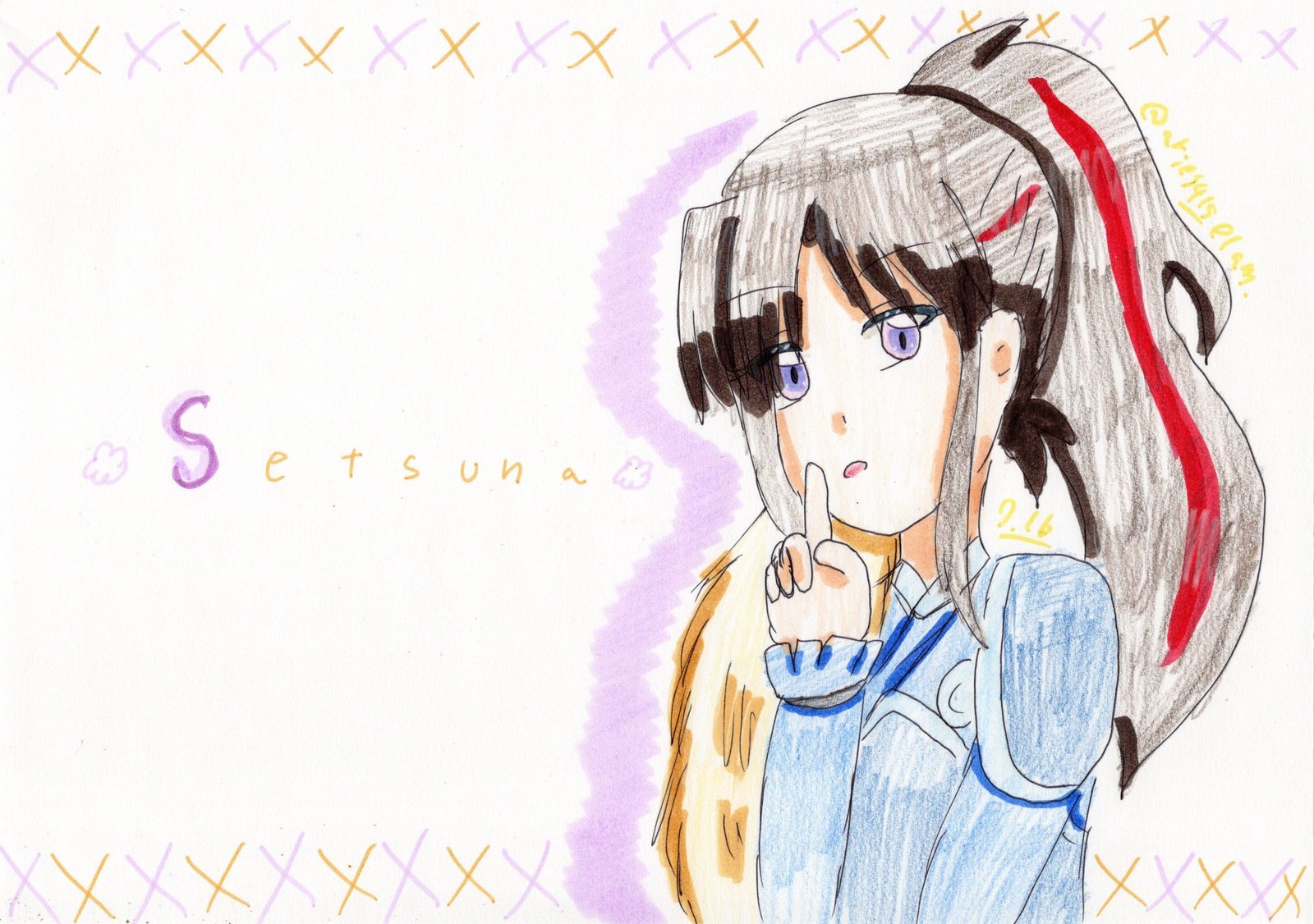今日のイラストはせつなと理とわ 雪風 Note