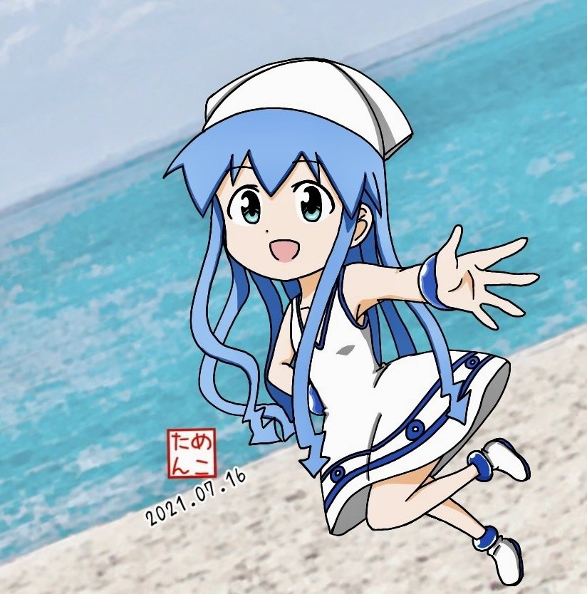 イカ娘 気分転換 落書き めこたん 漫画 イラスト Note