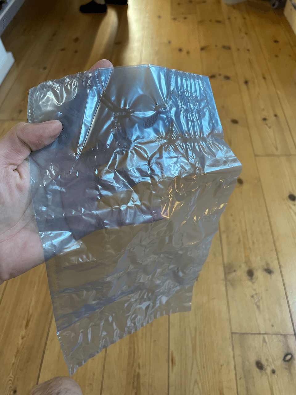 向こうが透けて見えるぐらいのペラペラな薄い袋なのですが、この袋使って氷を作ります。 画像2