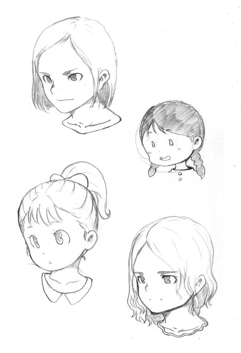 イラスト アナログ線画 Sai画 色鉛筆画 21 07 かみむらあき Note