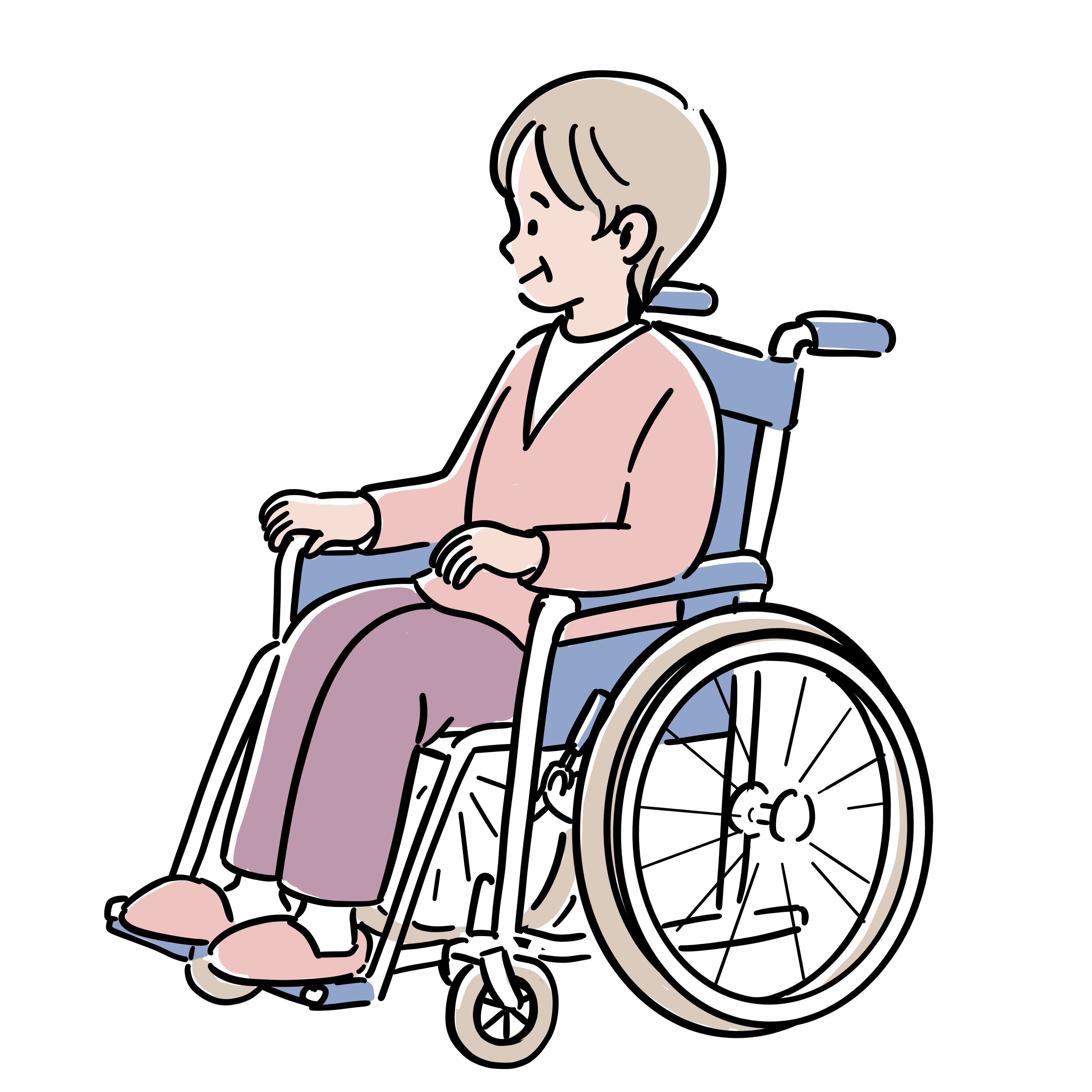 車椅子に乗った女性のイラスト Rmia Note 車椅子に乗った女性のイラスト Rmia Note
