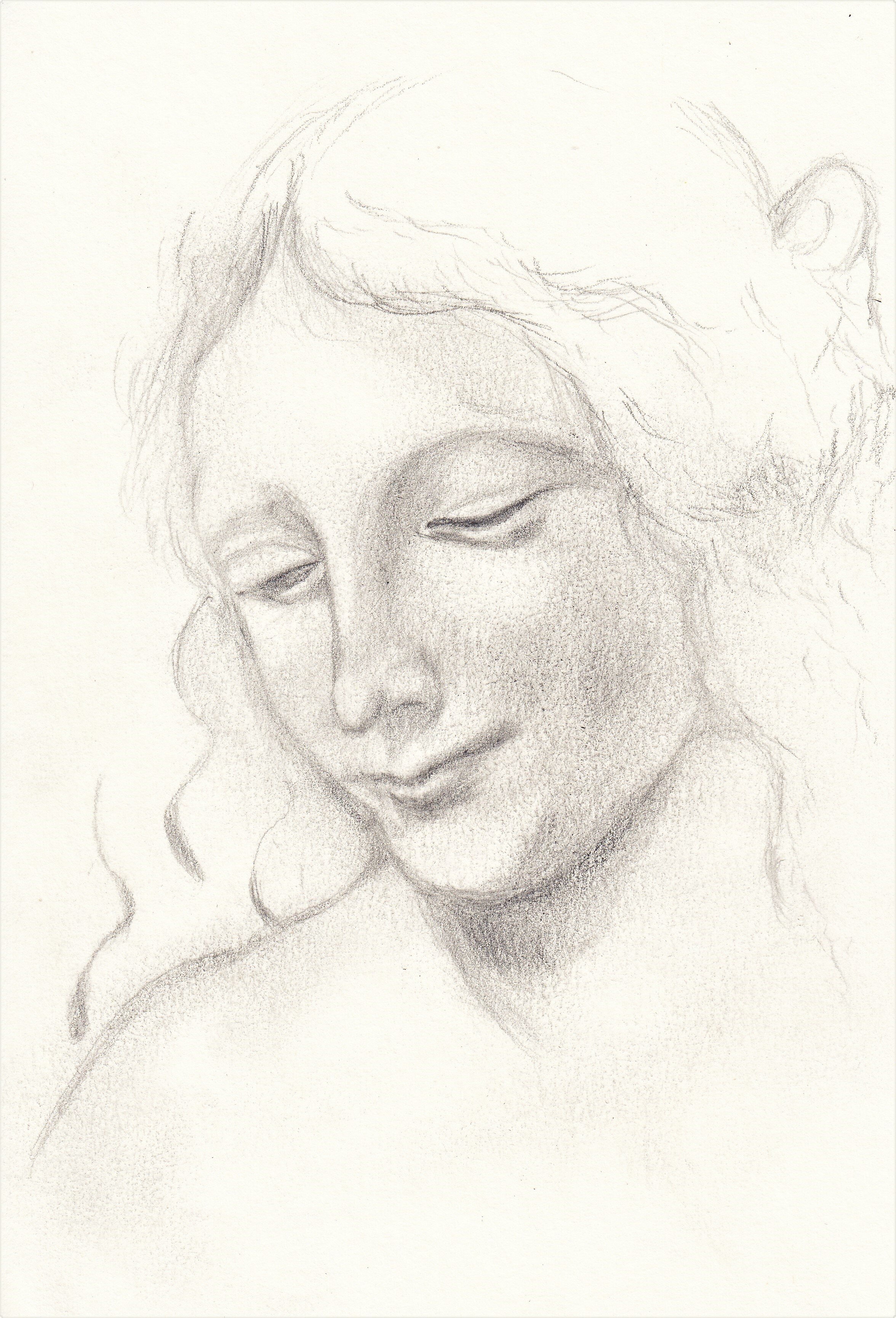 No.084】「レオナルド・ダ・ヴィンチ 『ほつれ髪の女』の模写」｜江森