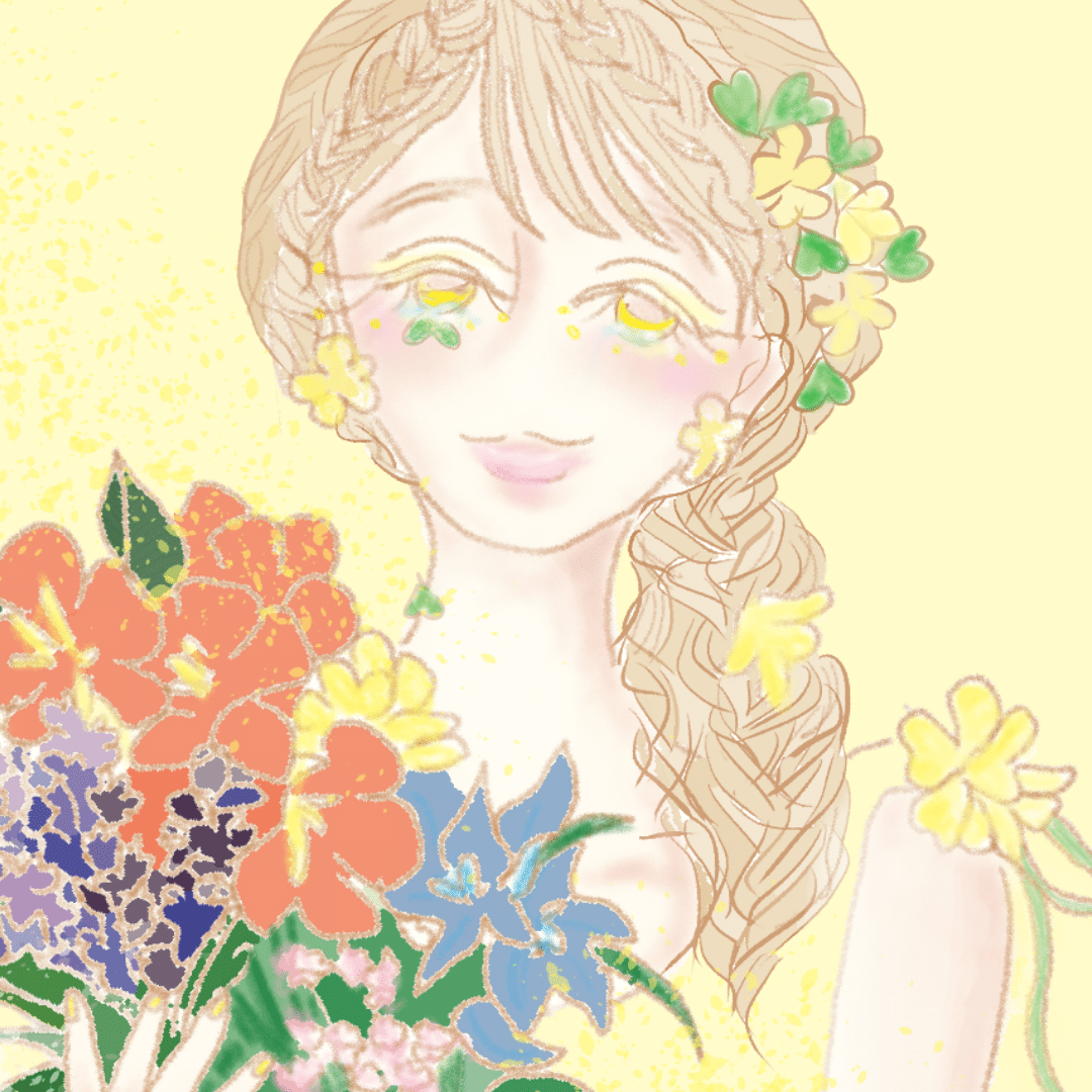 イラスト お花の女の子 ハートの涙を拭ってよ カタバミちゃん 森田 はぐみ Note