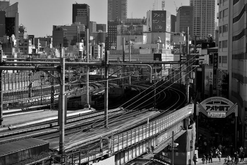 線路のある風景／上野駅