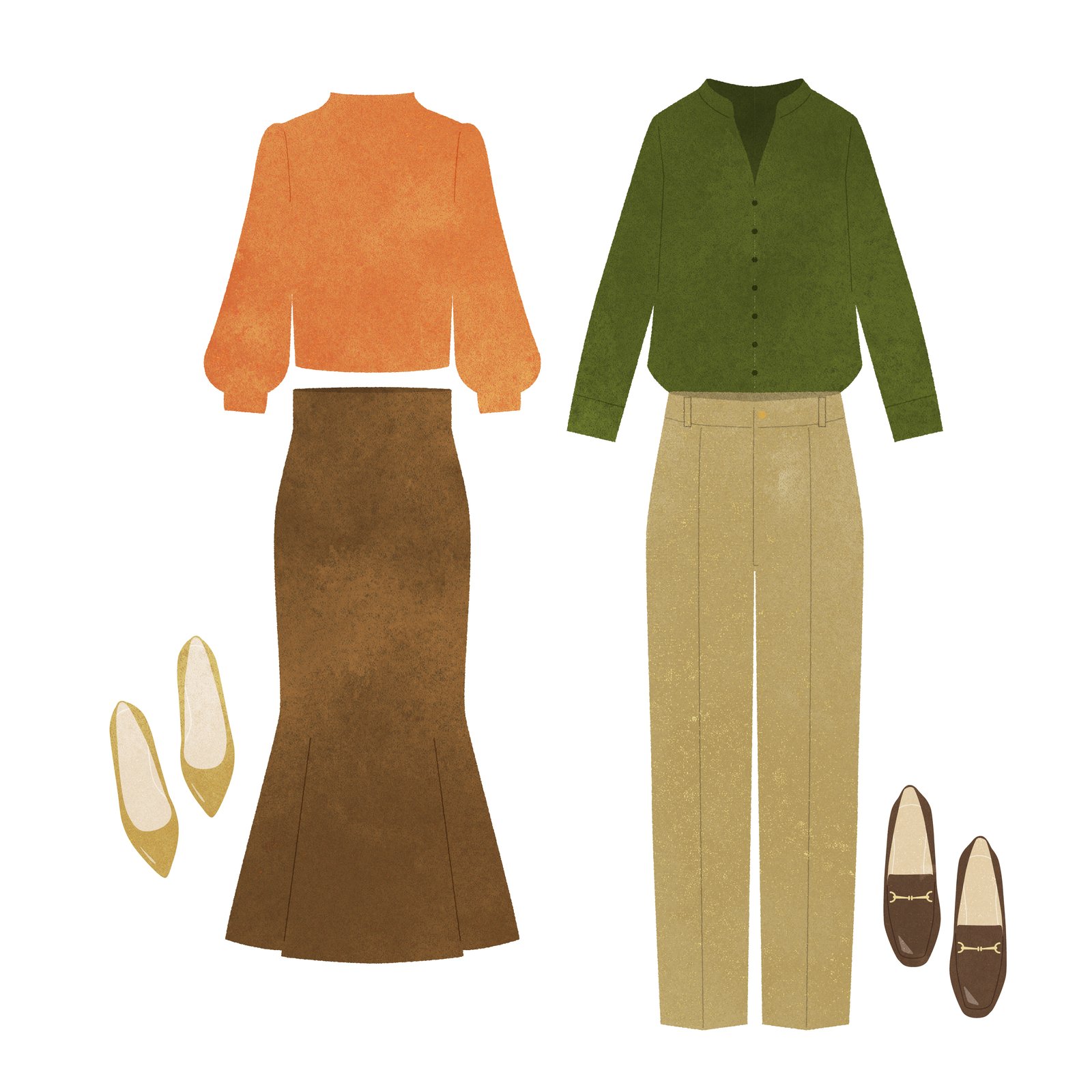 フリー素材 パーソナルカラー 秋服のイラスト イメコンのデザイン わかな Note