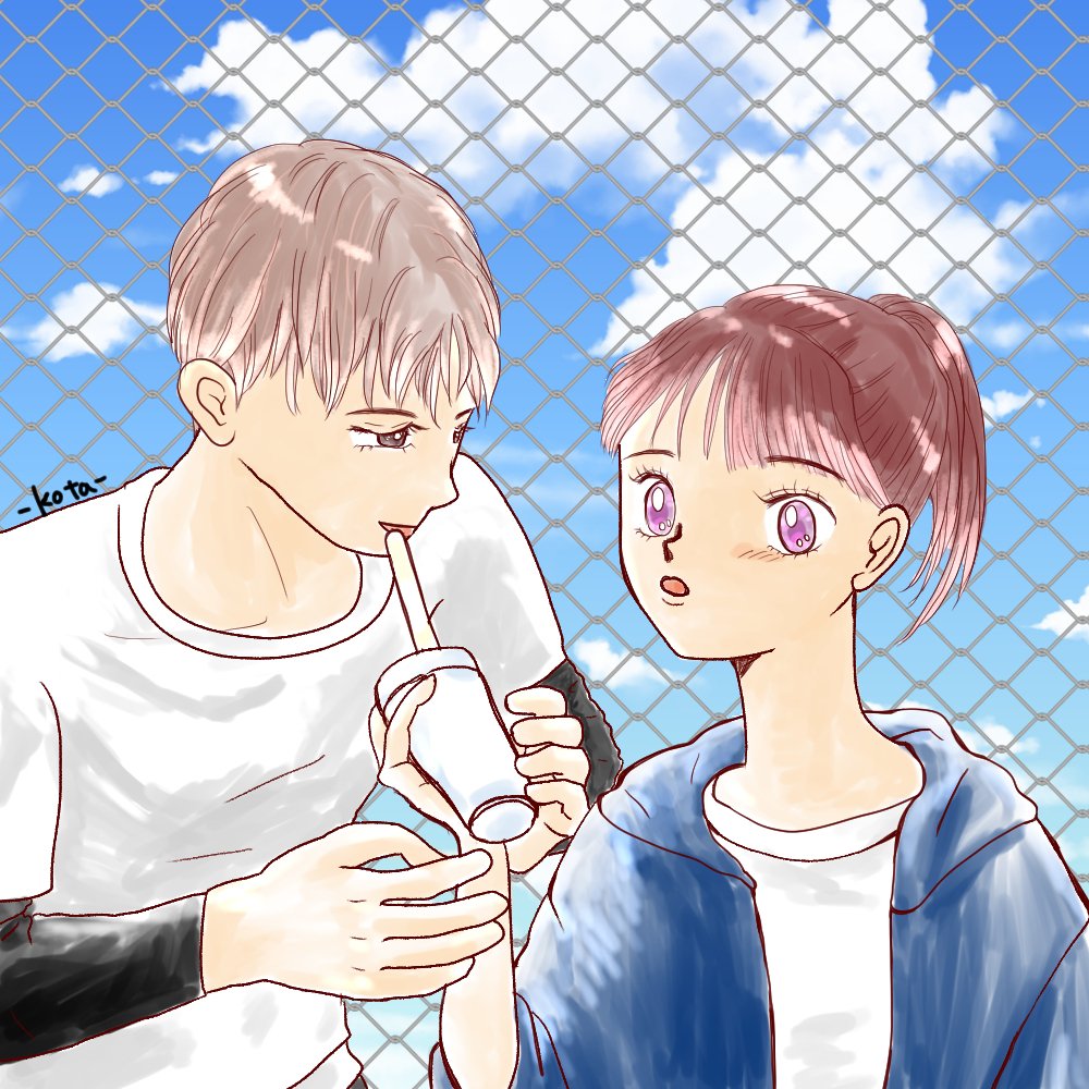 少女漫画風にイラスト描いてみました こたつぶとん Note