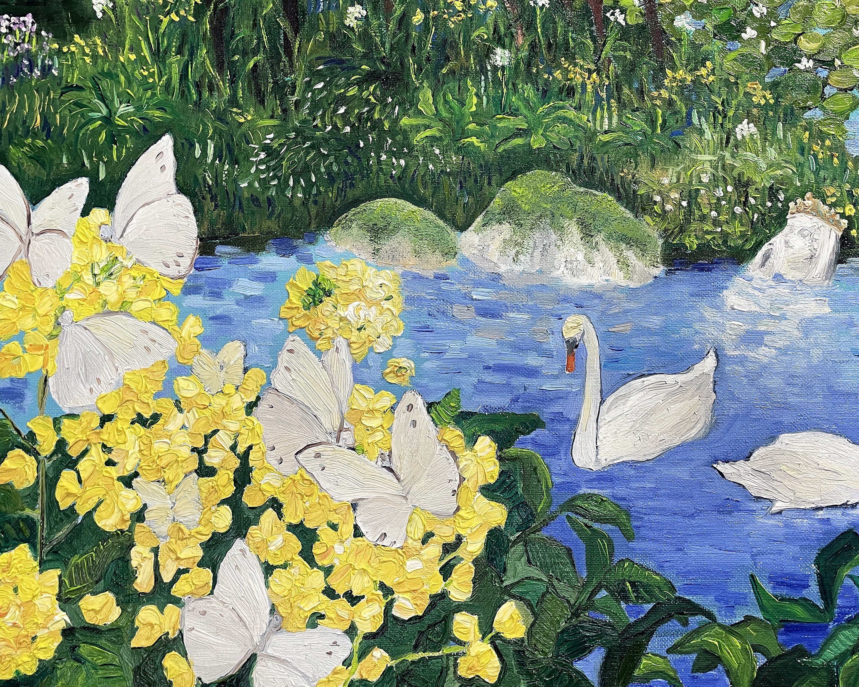 油彩画「方舟の庭」を描きました|芸術 絵画｜雨星立夏 Rikka Amahoshi