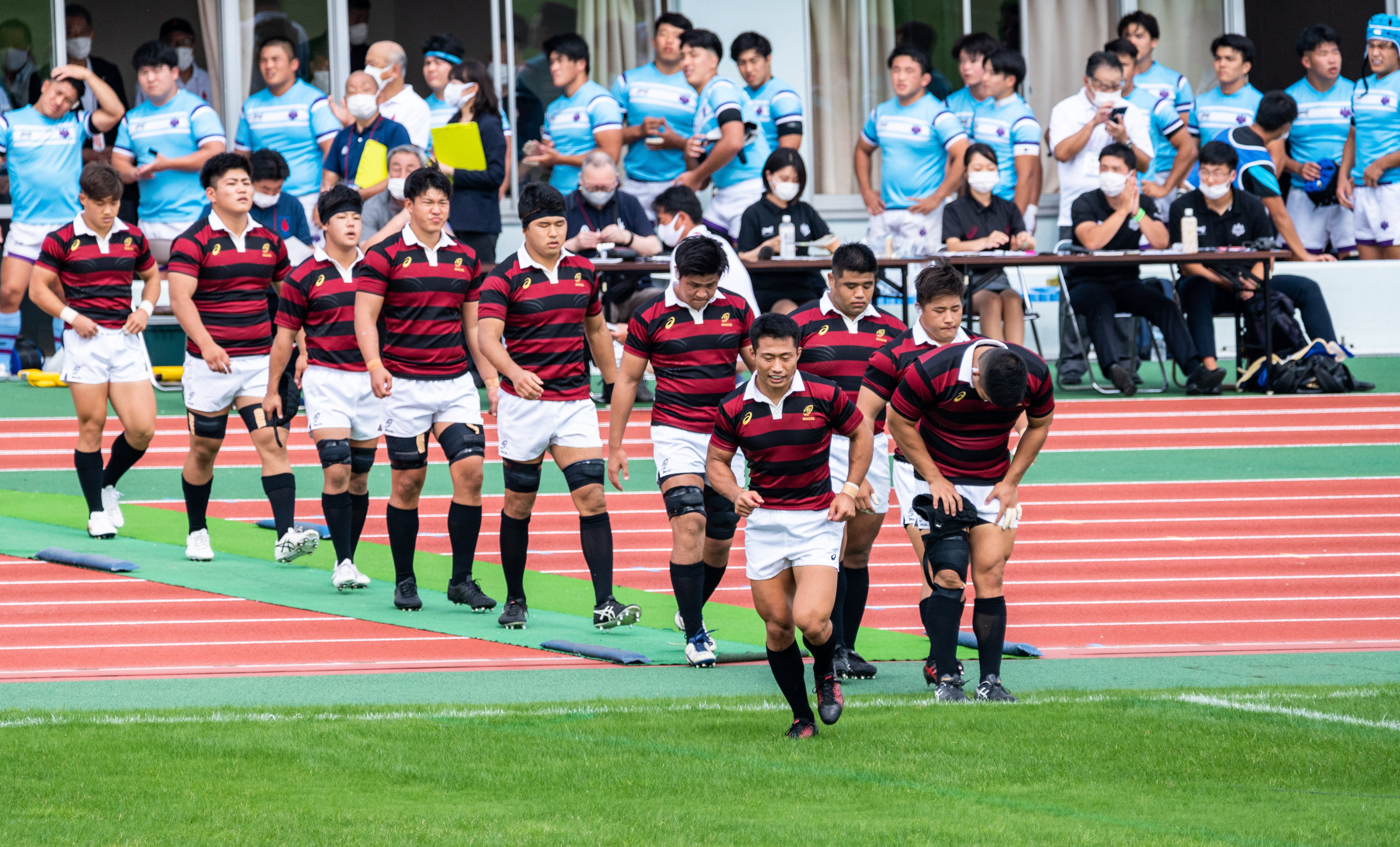 関東大学ラグビー対抗戦21 早稲田大学ー筑波大学 江戸川区陸上競技場no1 ゴールドラッシュ Note