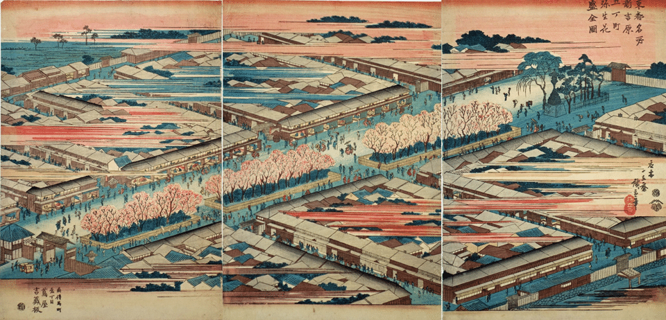 江戸時代の吉原遊郭の街並みをご案内します｜太田記念美術館