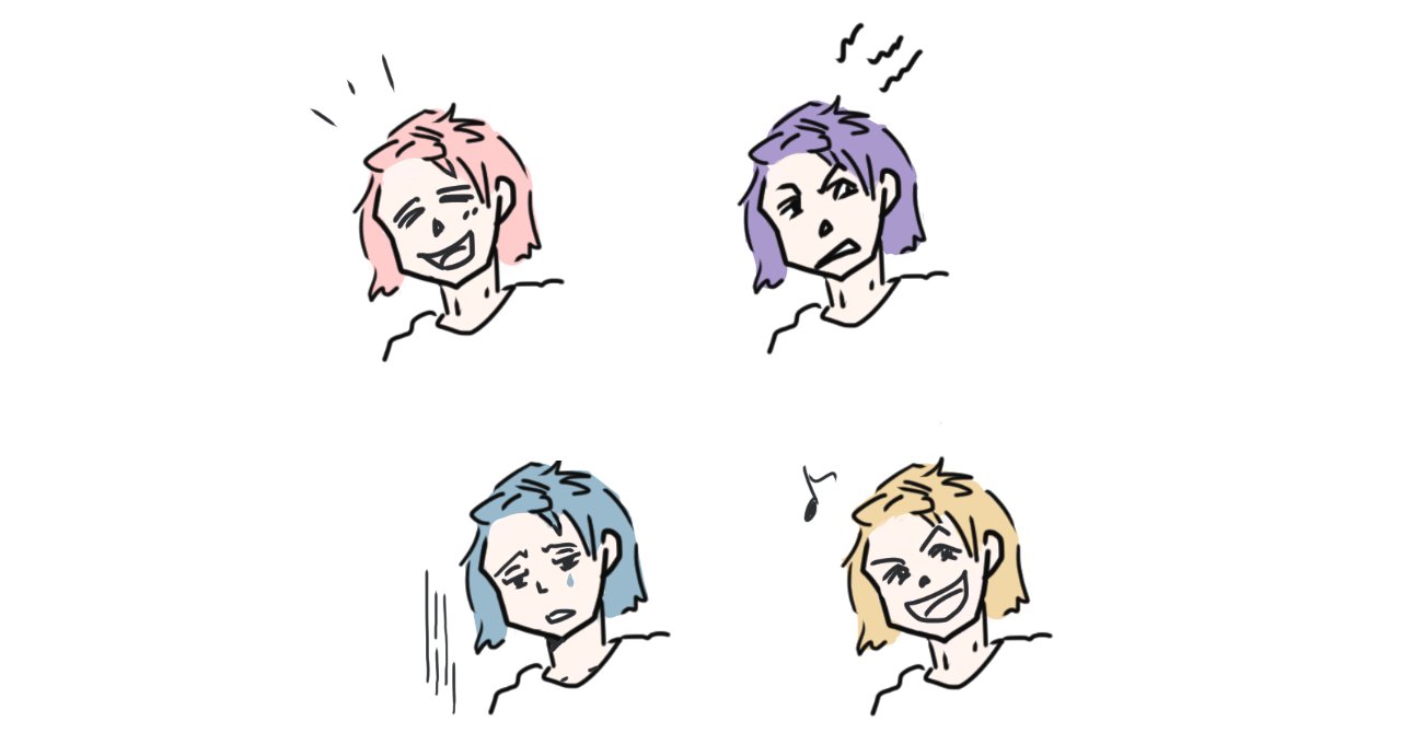 喜怒哀楽 シンプルイラスト 笹いと Note