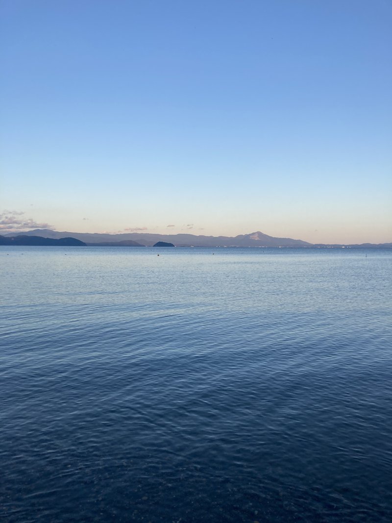 夕方の琵琶湖
