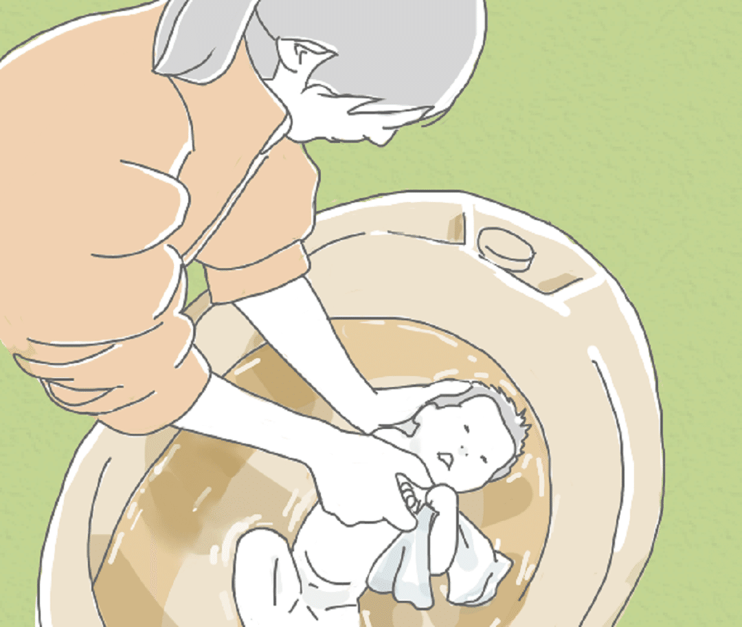 絵画象の沐浴