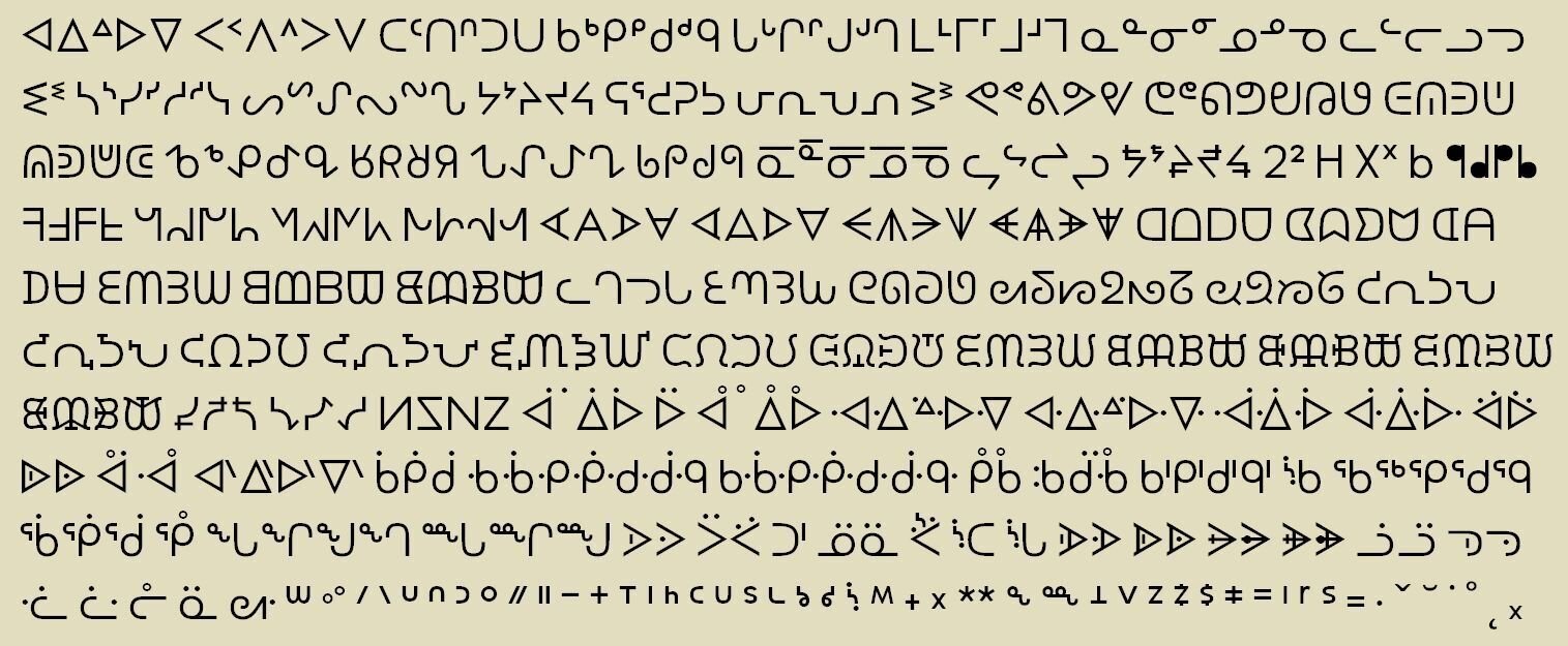 Noto Sansシリーズのカナダ音節文字｜Qvarie