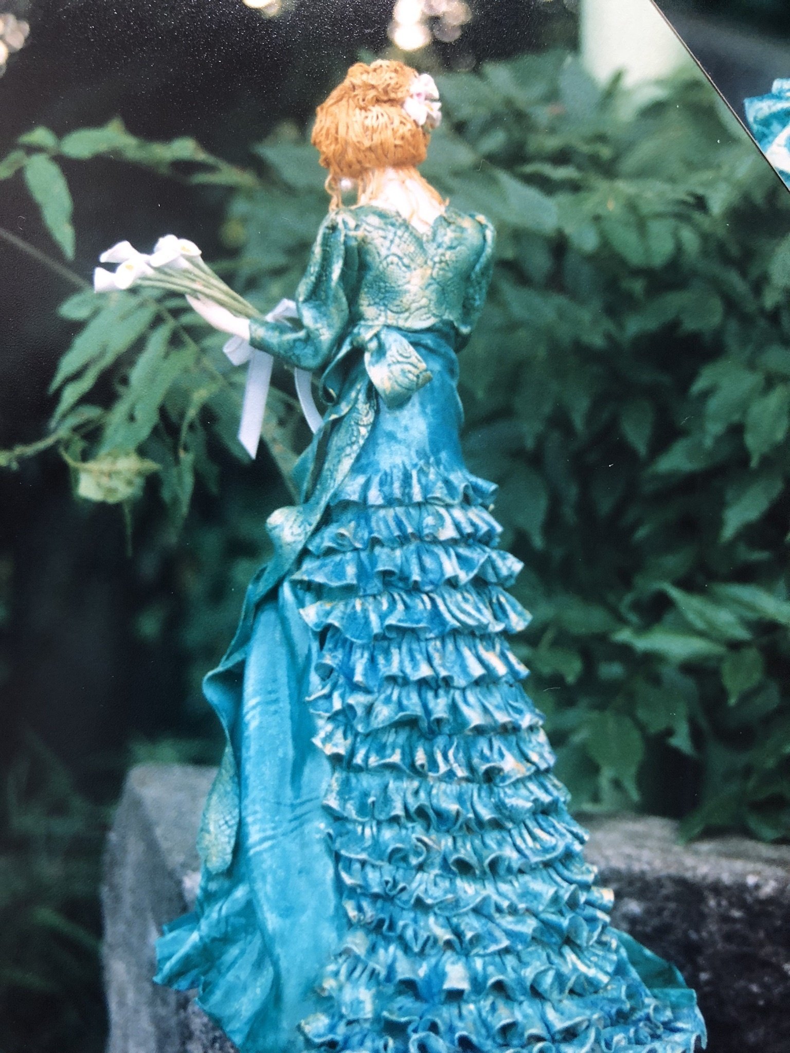 ビーズのドレスで 紙粘土人形 Poporin Note