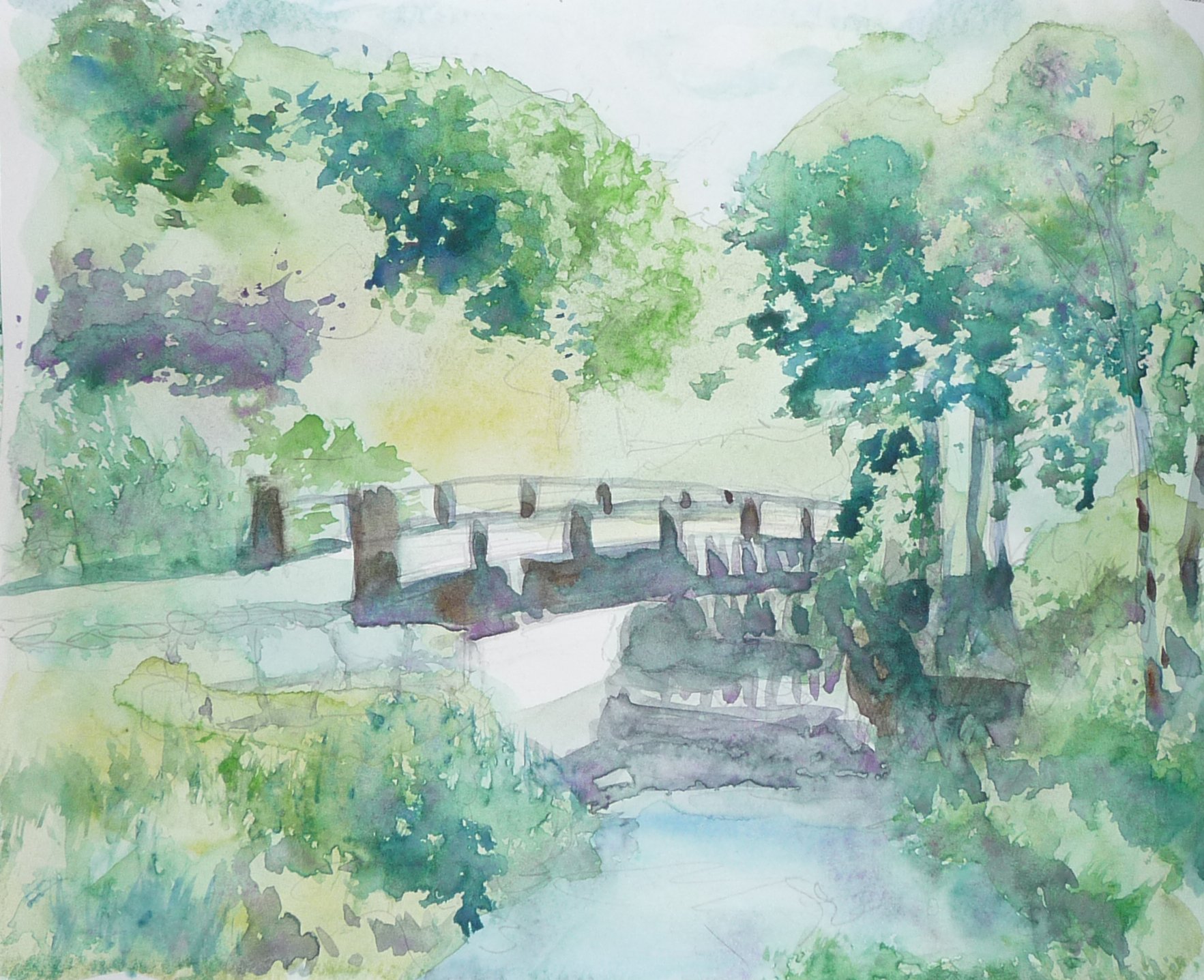 水彩画（橋のある風景） hqdefault.jpg