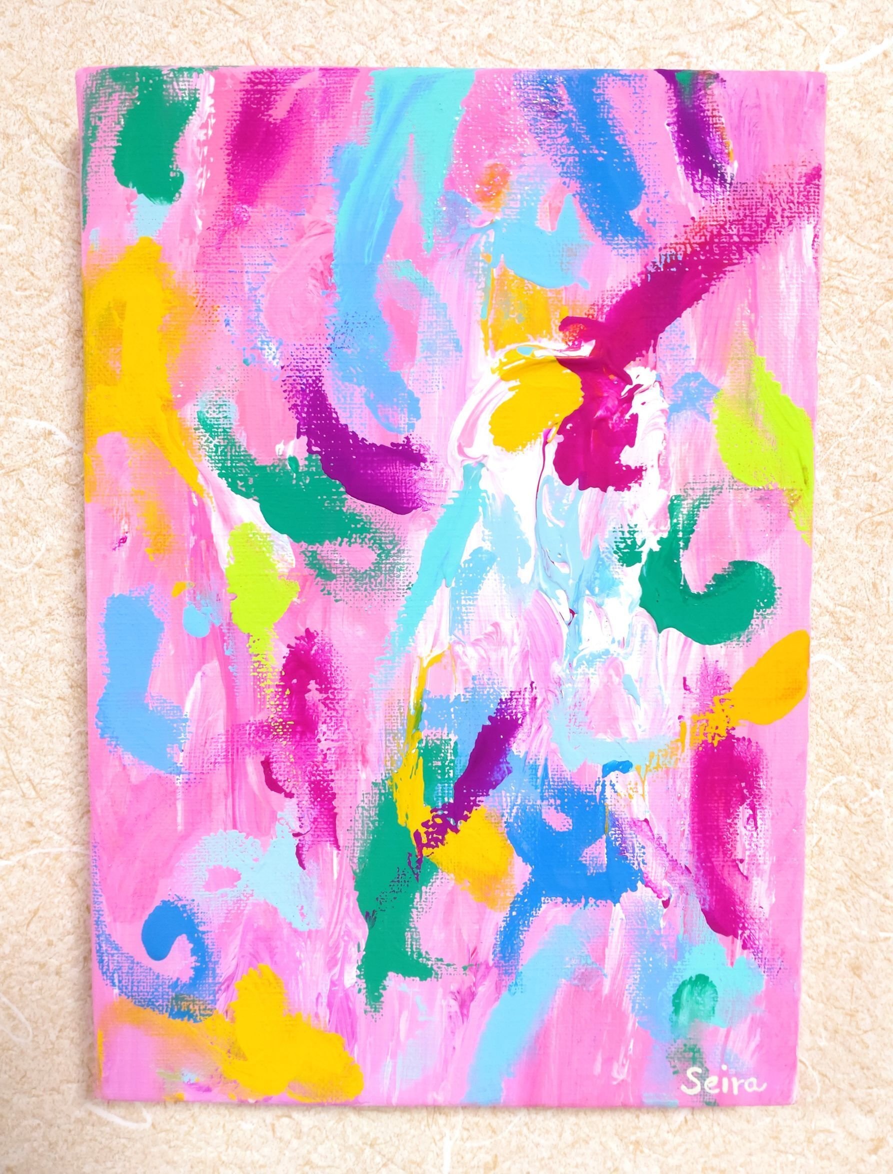 飛び出せ！楽しい気持ち（SM アクリル画）｜☆seiraの作品部屋☆