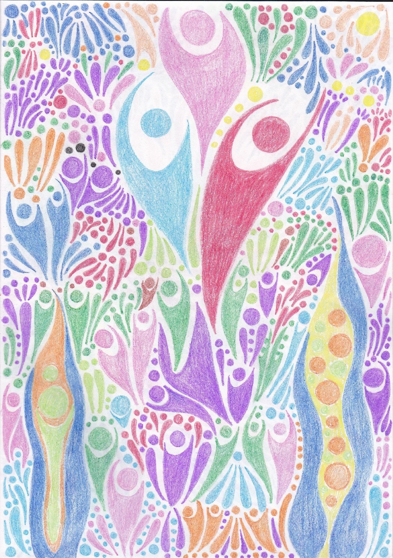 抽象画 69 歓声 抽象画イラスト 犬のしっぽヤモリの手 Note
