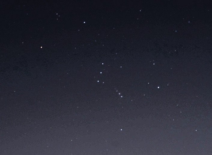 オリオン座の夜空