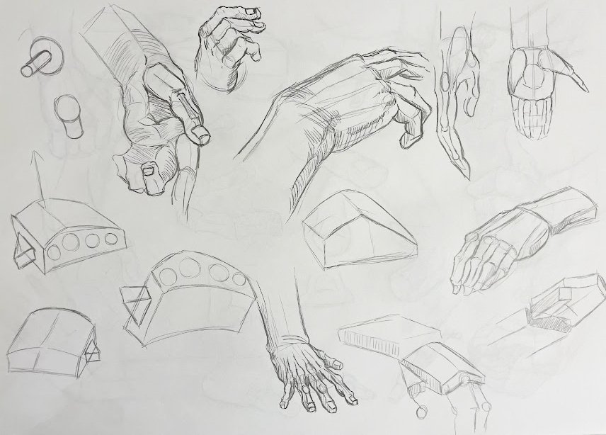 手の描き方スケッチ 技術書を見て模写練習vol5 大切なのは立体感と骨組み 和々寺らおん Note