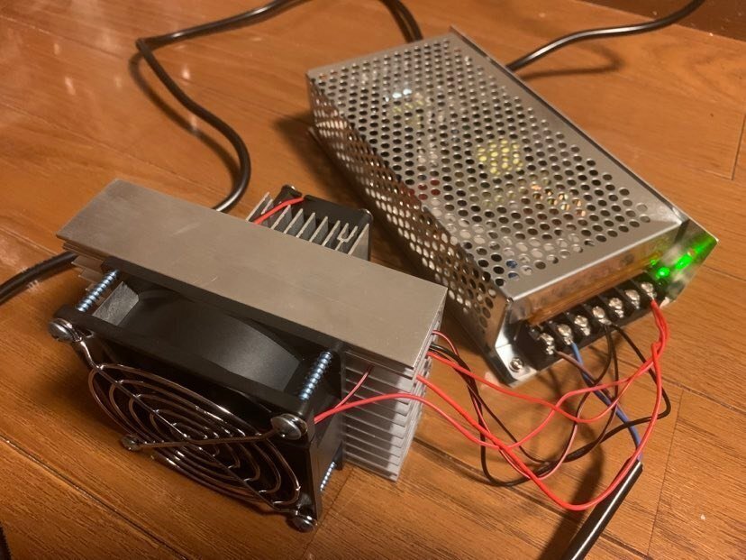 ペルチェ式冷却装置No.5　サーモスタット熱制御スイッチ付ペルチェ式冷却装置一式 大人気，本物保証 ペルチェ式冷却装置No.5 サーモスタット熱制御