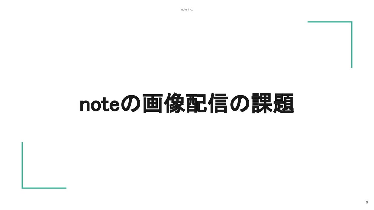スライド:noteの画像配信の課題