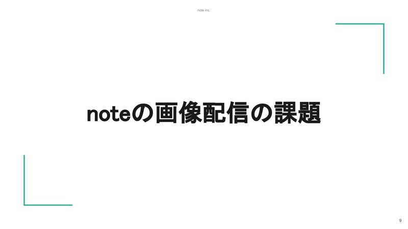 スライド：noteの画像配信の課題