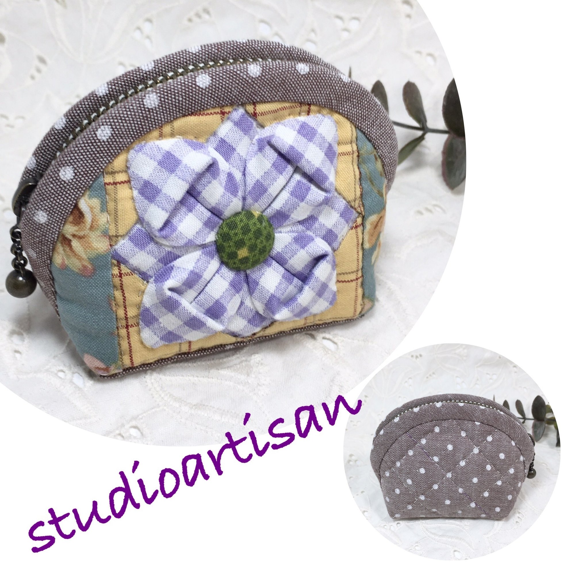 おりがみフラワーコインケースの作り方｜酒井まゆみ／パッチワークデザイナー、指導員・刺し子愛好家