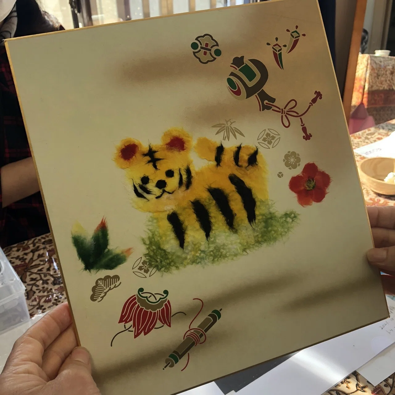 12月9日（木） ちぎり絵 月ごよみ 「寅」｜若林陽子