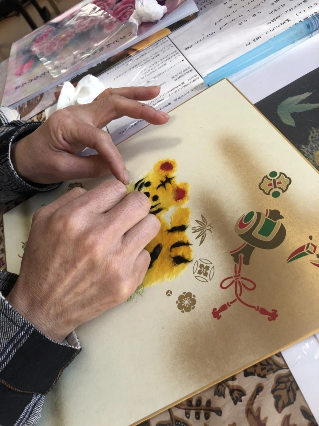 12月9日（木） ちぎり絵 月ごよみ 「寅」｜若林陽子