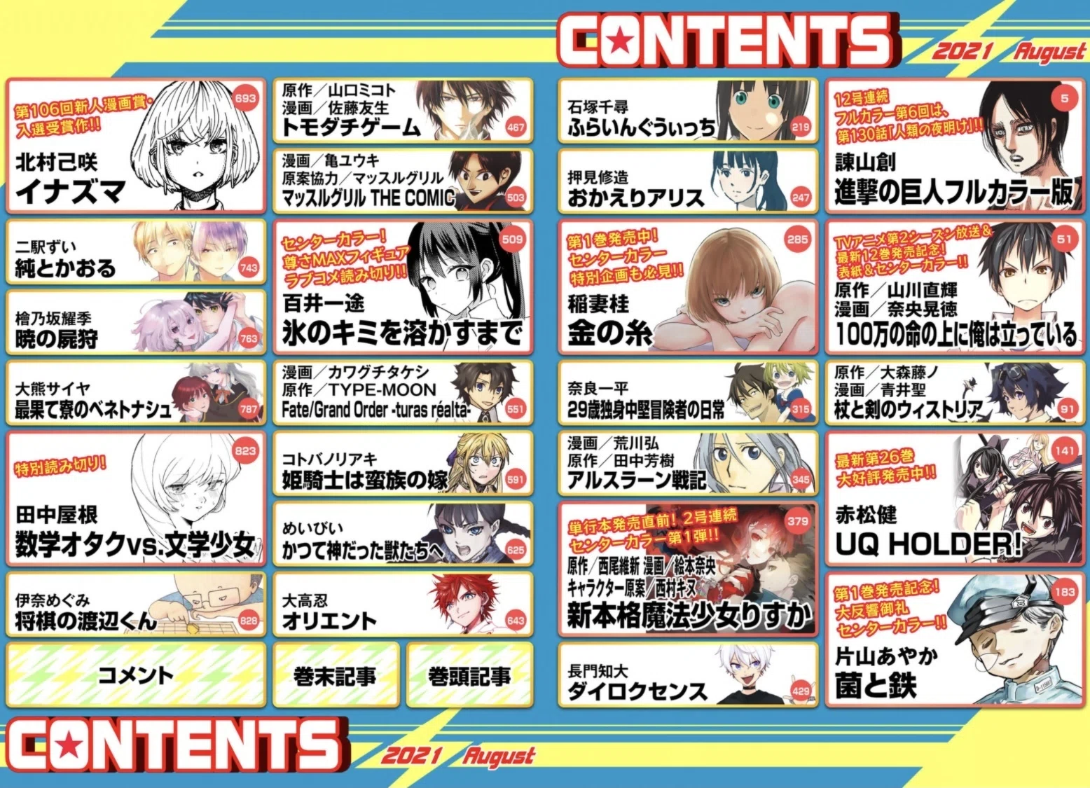 マンガ誌を半年追ってわかったこと｜サトーカンナ