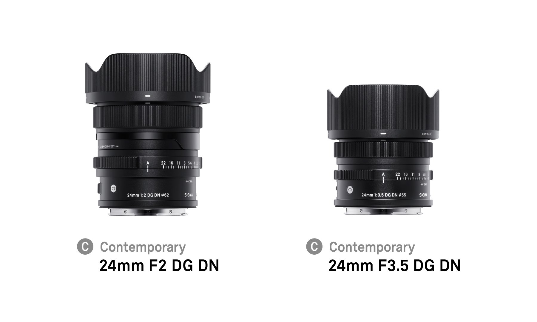 SIGMA 24mm F3.5 はね返る DG DN Lマウント + レンズフィルター