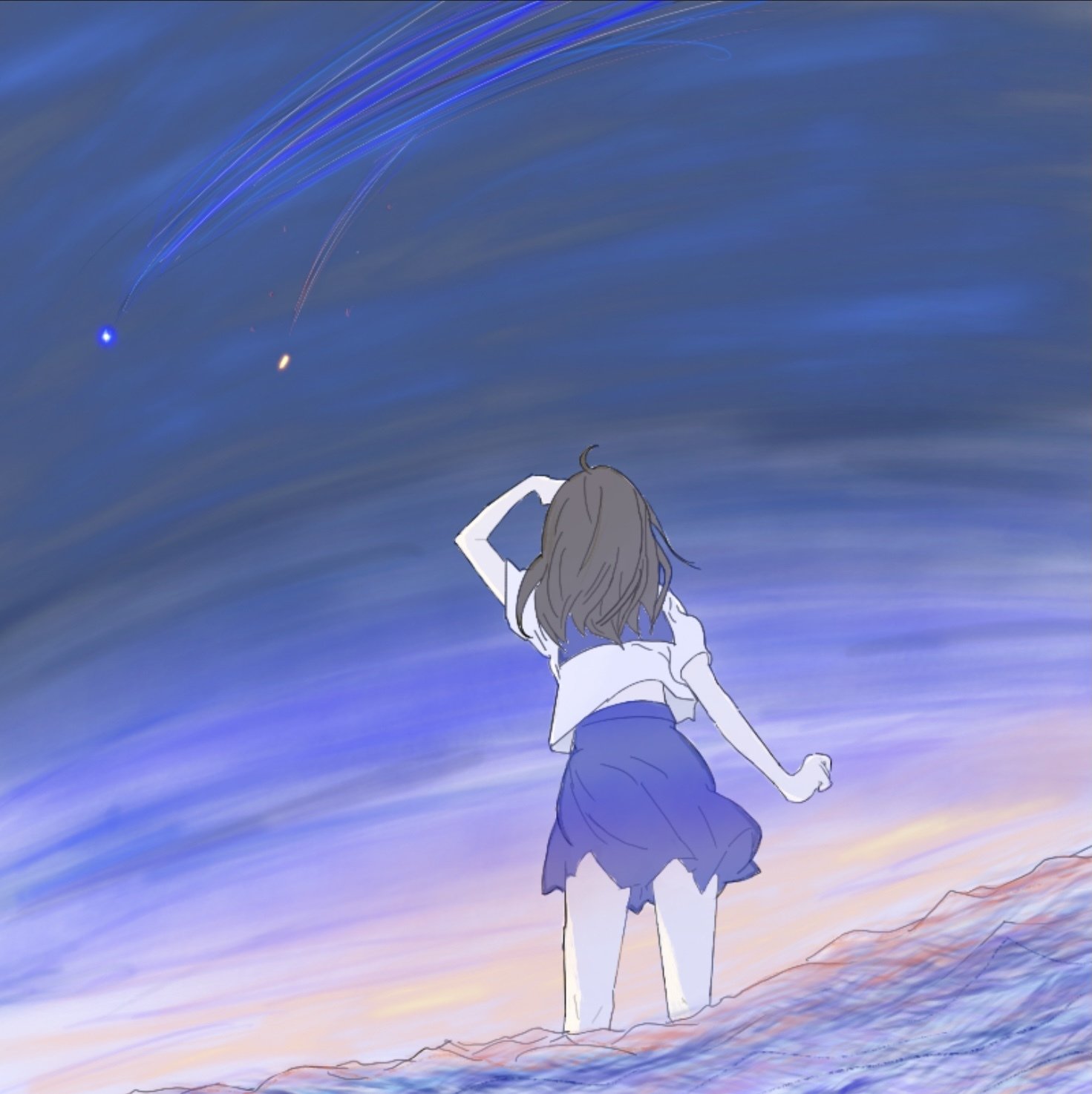 初投稿したイラストもう一回描いてみた フーカ 風花 Note