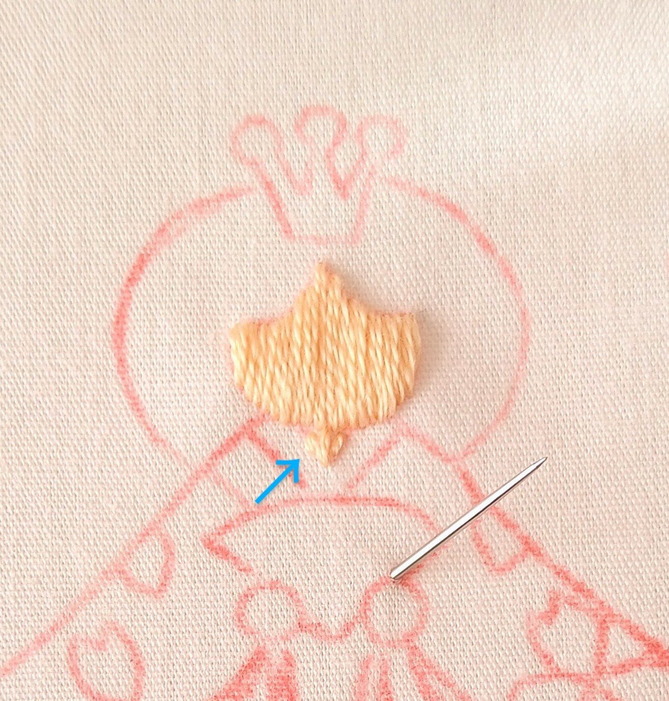 ひなまつりの刺繍枠キットを作ろう🌸 ステップ3 〜お雛様の手の